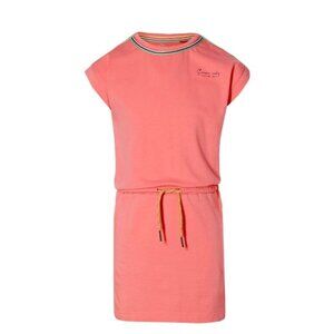 NWT QUAPI CORAL DRESS WITH BACK PRINT